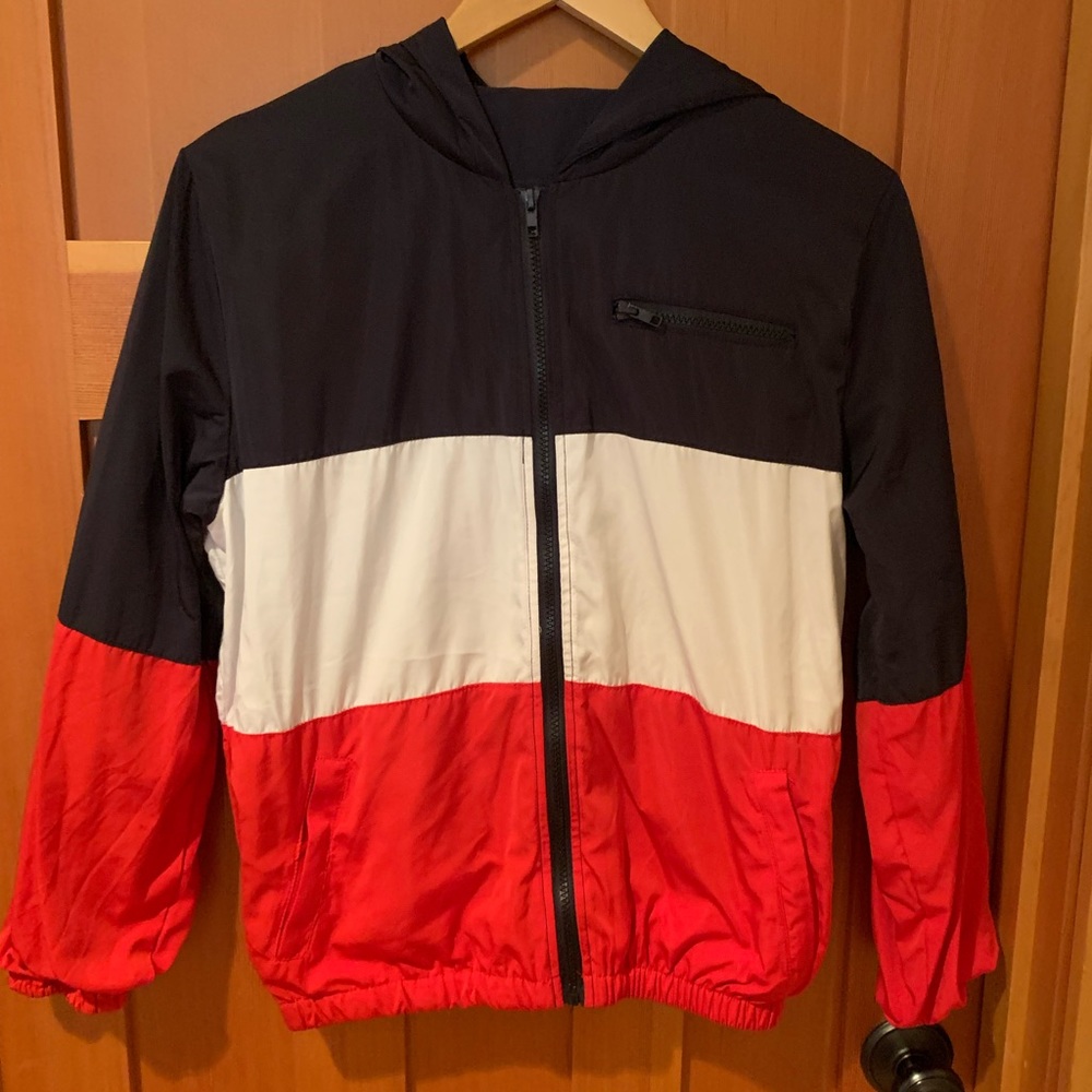 Brandy Melville bomber jacket red blue white